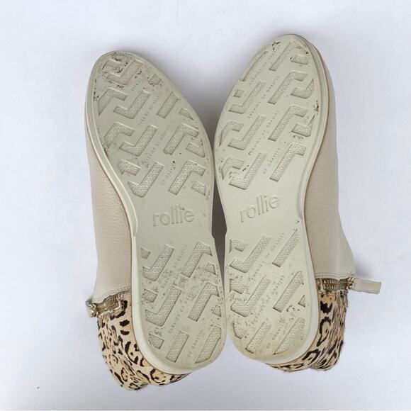 Rollie Booties 7 leather ankle boots Neutral Fall Leopard winter Casual Comfort - Picture 13 of 14